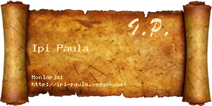 Ipi Paula névjegykártya